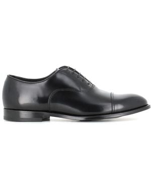 Doucal's Leather Oxford Shoes - Grey