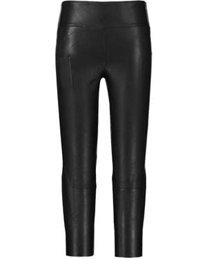 SPRWMN Leather Cropped Legging - Black