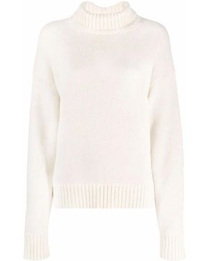 Jil Sander Roll Neck Knitted Jumper - White