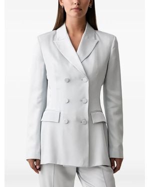 Trussardi Blazer Doppiopetto Con Revers A Lancia - Grigio