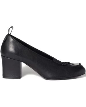 Miu Miu 65Mm Bow-Detail Block-Heel Pumps - Blue