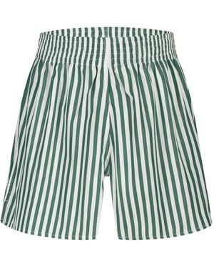 Paramidonna Cora Striped Beach Shorts - Green