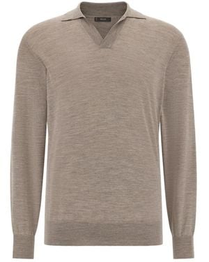 BOGGI Pullover Mit Gerippten Details - Braun
