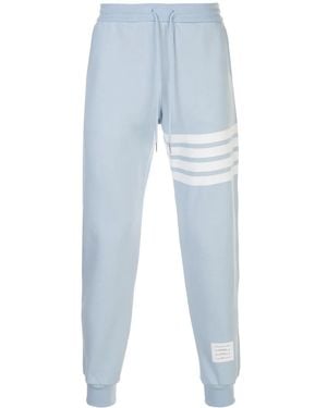 Thom Browne Four-Bar Detailed Track Trousers - Blue