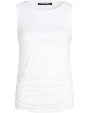 Karl Lagerfeld ボートネック Tシャツ - ホワイト