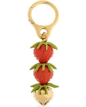 Loewe Amulet Met Aardbeipatroon - Wit