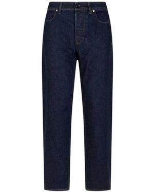 Stone Island Badge-detail jeans - Azul