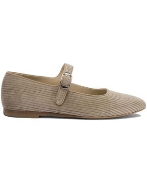 Le Monde Beryl Ballerinas mit Cordschnalle - Weiß