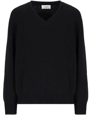 Laneus V-Neck Jumper - Black