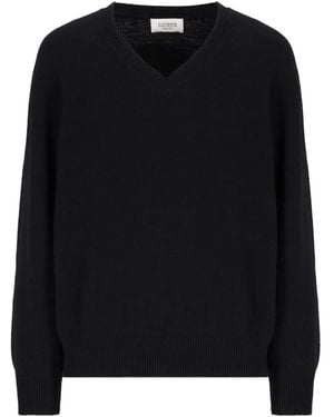 Laneus Pullover Mit V-Ausschnitt - Schwarz