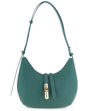 Furla Small Goccia Leather Shoulder Bag - Green