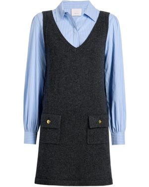 Cinq À Sept Vivianne Mini-Jurk Met Zakdetail - Blauw