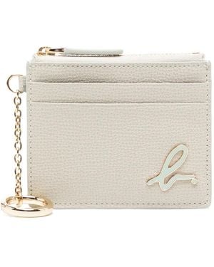 agnès b. Leather Card Case - Natural
