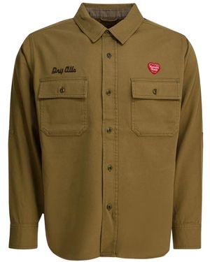 Human Made Work Embroidered Shirt Jacket - Green