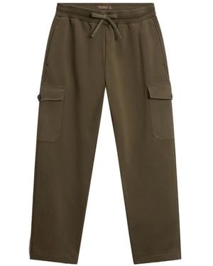 Woolrich Pantalones De Chándal Cargo Con Textura De Vellón - Verde