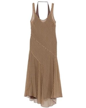 SIR. Cooper Layered Midi Dress - Natural