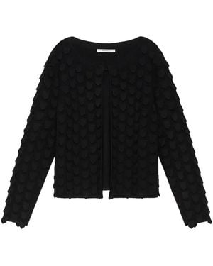 Maliparmi Shield-Shaped Pattern Cardigan - Black