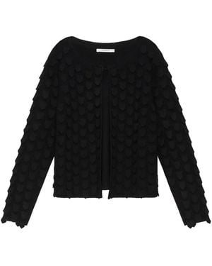 Maliparmi Shield-Shaped Pattern Cardigan - Black