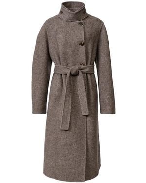 Fabiana Filippi Belted Micro-Check Coat - Brown