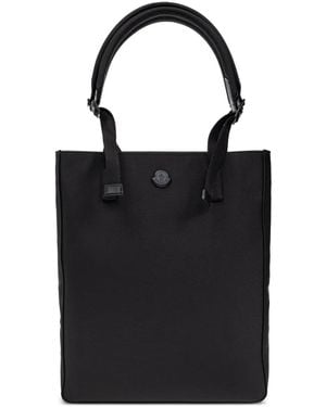 Moncler Pierrick Logo-Patch Tote Bag - Black