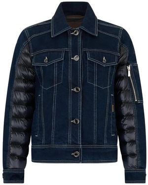 Moorer Padded Bomber Jacket - Blue