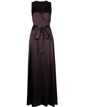 Voz Frontward Satin Maxi Dress - Purple