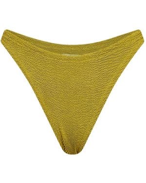 MC2 Saint Barth Bragas De Bikini Naomi Con Efecto Arrugado - Amarillo