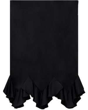 Stella McCartney Ruffled Satin Midi Skirt - Black