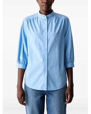 Marc O' Polo Blouse Boutonnée À Fronces - Blue