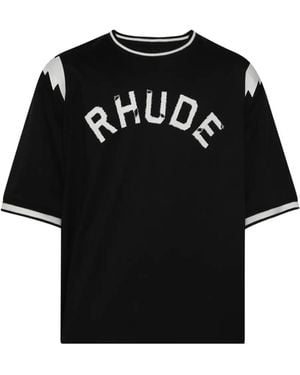 Rhude Lightning Ringer T-Shirt - Black
