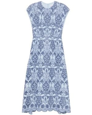 Rebecca Vallance Blooming Lanterns Embroidered Maxi Dress - Blue