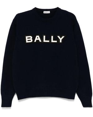Bally Pullover mit Logo-Patch - Blau