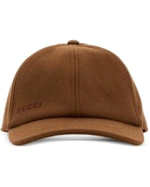 Gucci Logo Baseball Cap - Brown