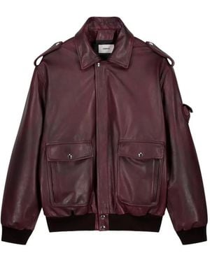 Coperni Oversized Leather Jacket - Purple