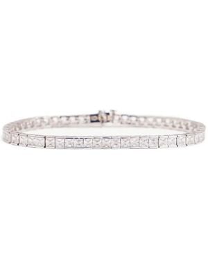 Izabel Display Square Tennis Armband - Weiß
