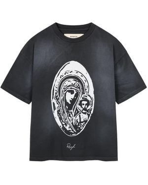 ROUGH Oversized-T-Shirt mit grafischem Print - Schwarz