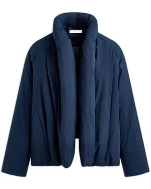 Liviana Conti Padded Shawl-Collar Jacket - Blue