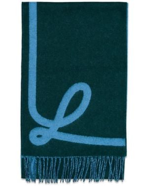 Loewe Fringed-Hem Scarf - Green