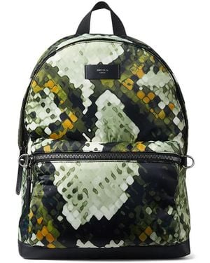 Jimmy Choo Wilmer Graphic-Print Backpack - Green