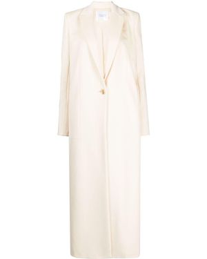 Galvan London Boyfriend Virgin Wool Maxi Coat - White