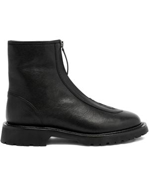LEGRES Zip-Fastening Ankle Boots - Black