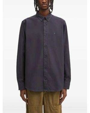 Carhartt Bolton Logo-Embroidered Shirt - Blue