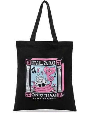 MODES GARMENTS Milano Canvas Tote Bag - Black