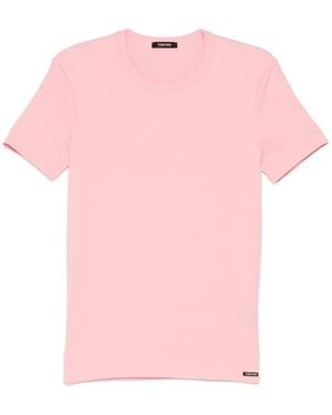 Tom Ford Logo-Patch T-Shirt - Pink