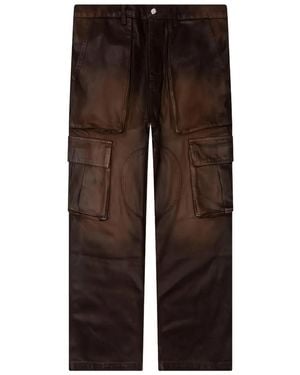 NAHMIAS Logo-Appliqué Cargo Trousers - Brown