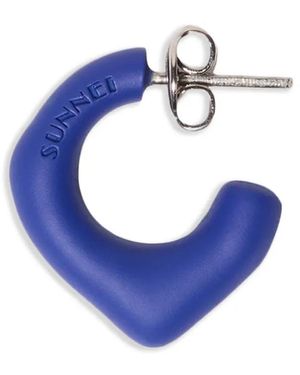 Sunnei Orecchini A Mezzo Cerchio - Blu