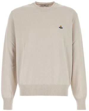 Vivienne Westwood Alex Orb-Embellished Cotton-Cashmere Jumper - White