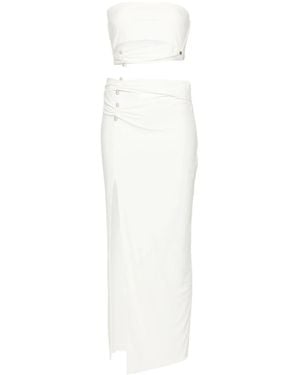 Nissa Pearl-Embellished Set - White