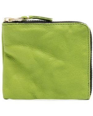 Comme des Garçons Zip-Up Leather Cardholder - Green