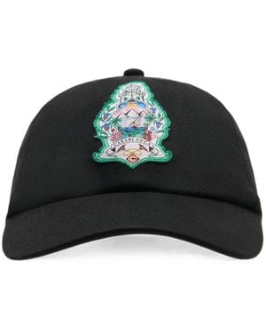 CASABLANCA Hotel Emblem Cotton Hat - Black
